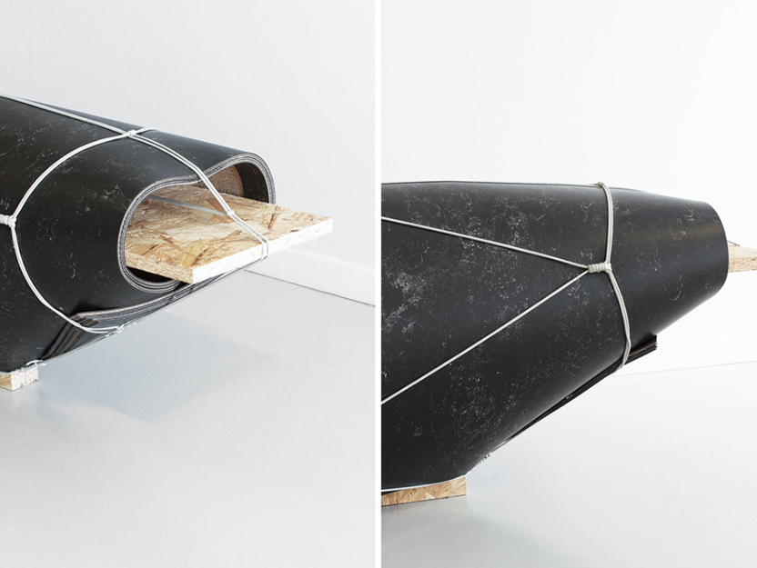 Дизайнеры из Голландии обмотали скамьи линолеумом